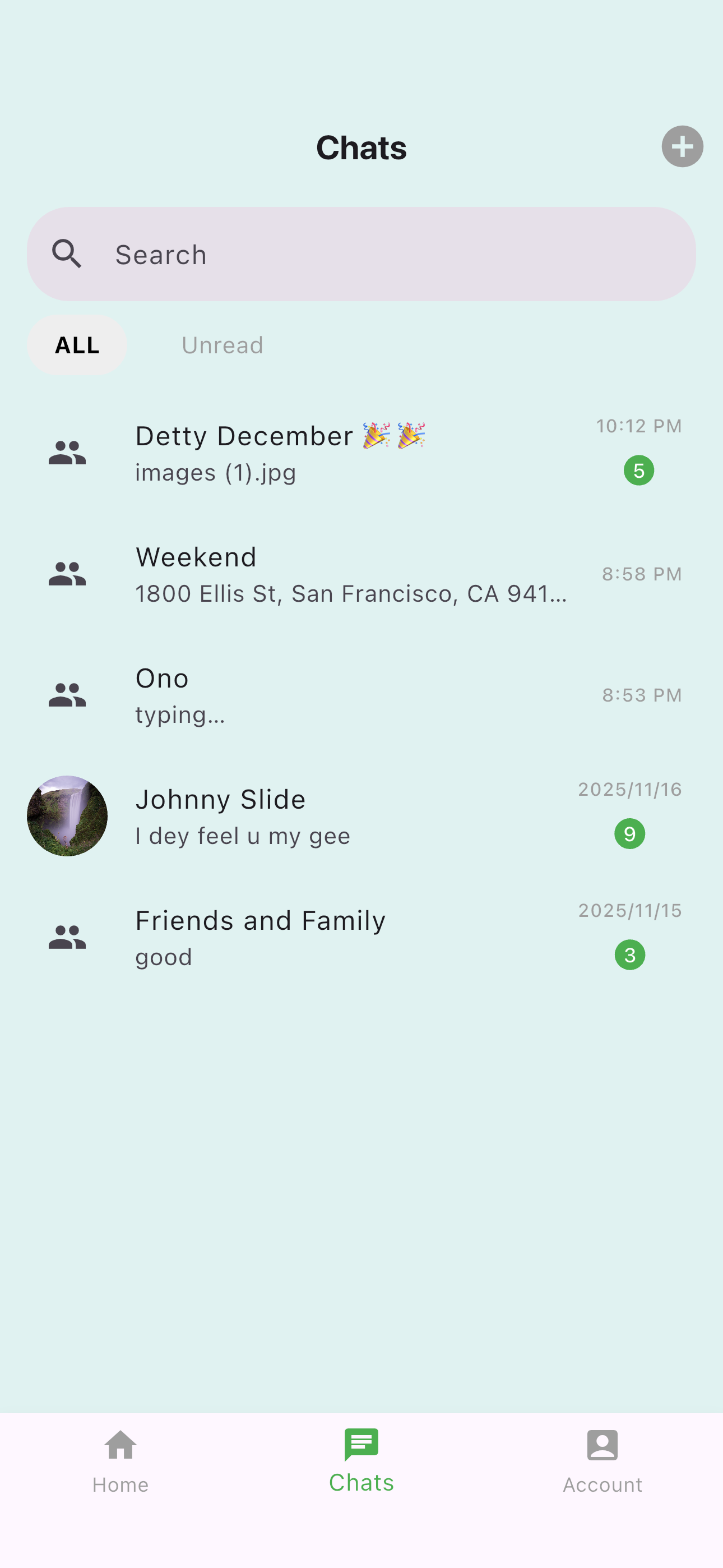 CrossApp - AI chats list screen